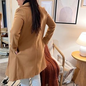 ZARA COAT, 100% polyester small size, camel color
